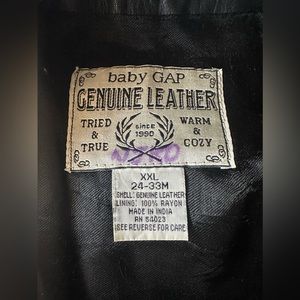 Toddler genuine leather jacket